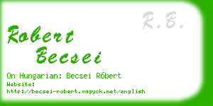 robert becsei business card