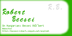 robert becsei business card